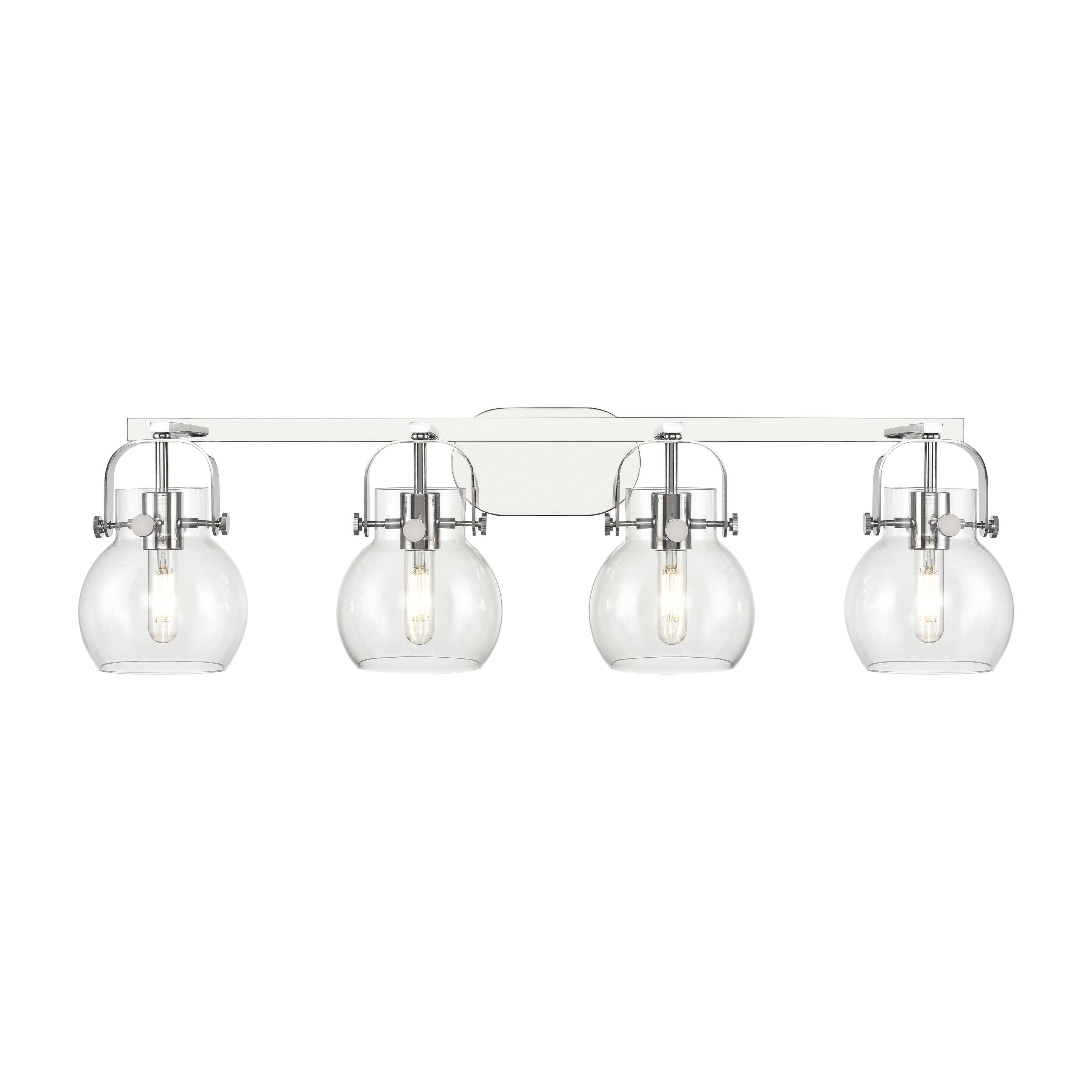 Innovations Lighting Pilaster II Sphere - 4 Light 6" Wall-Mounted Bath ...